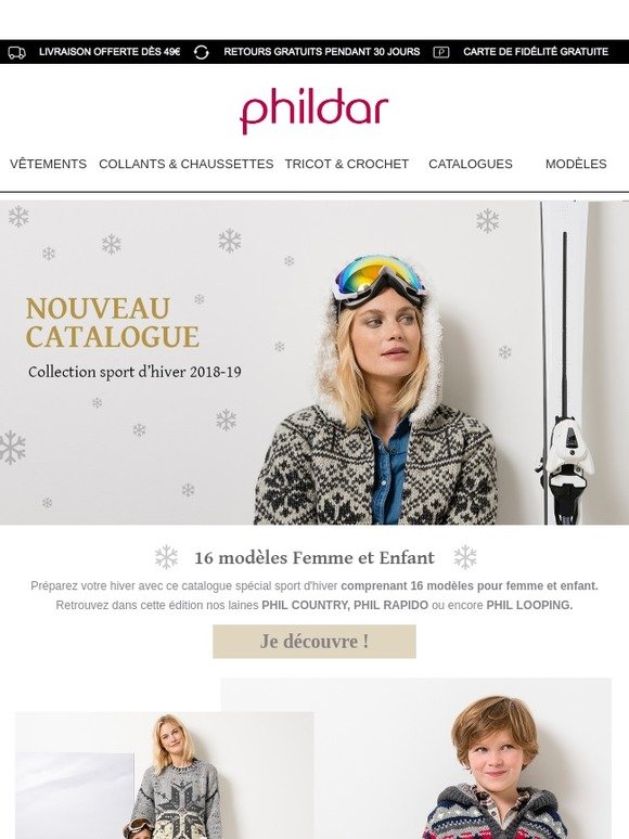 Phildar Nouveau Catalogue Hiver Tout Shuss Sur Les Pistes Avec Des