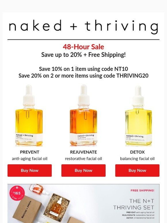 Naked Thriving Llc Save Free Shipping Thriving Milled