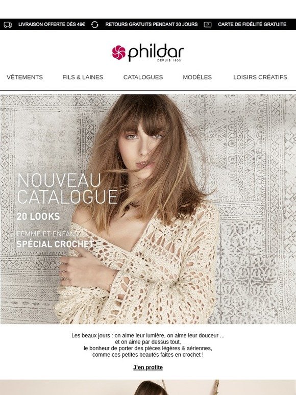 Phildar Nouveau Catalogue Sp Cial Crochet Looks Femme Et Enfant