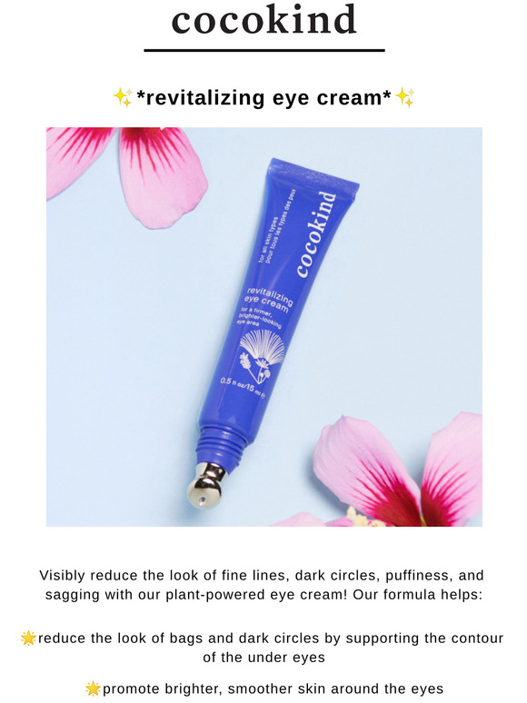 Cocokind New Revitalizing Eye Cream Milled