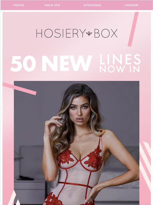 The Hosiery Box 50 NEW Hosiery Lingerie Lines Milled