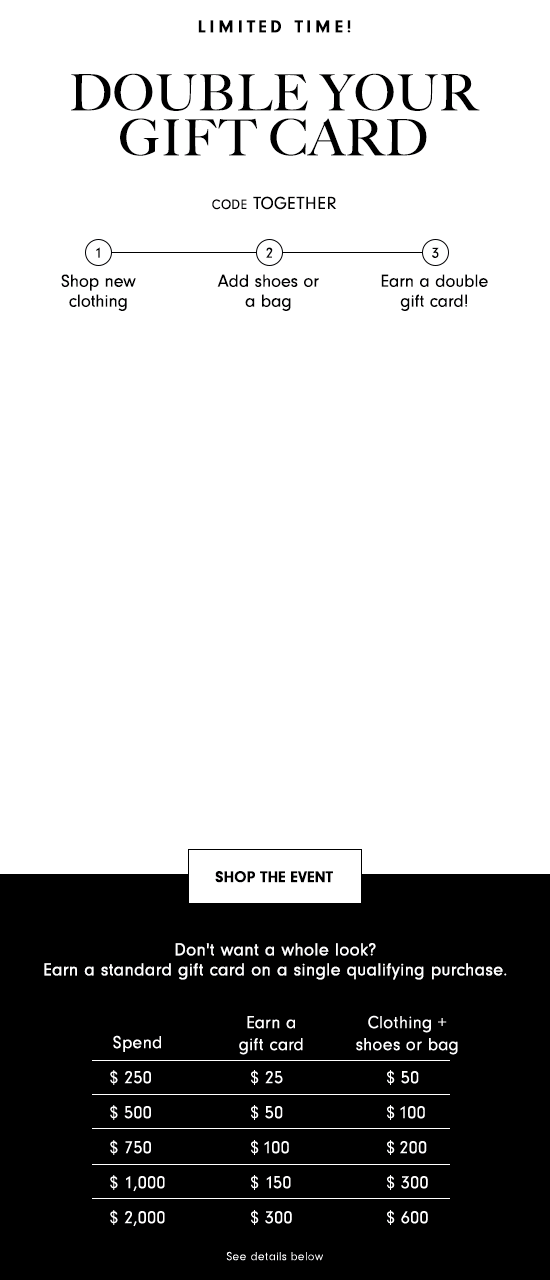 double your gift card