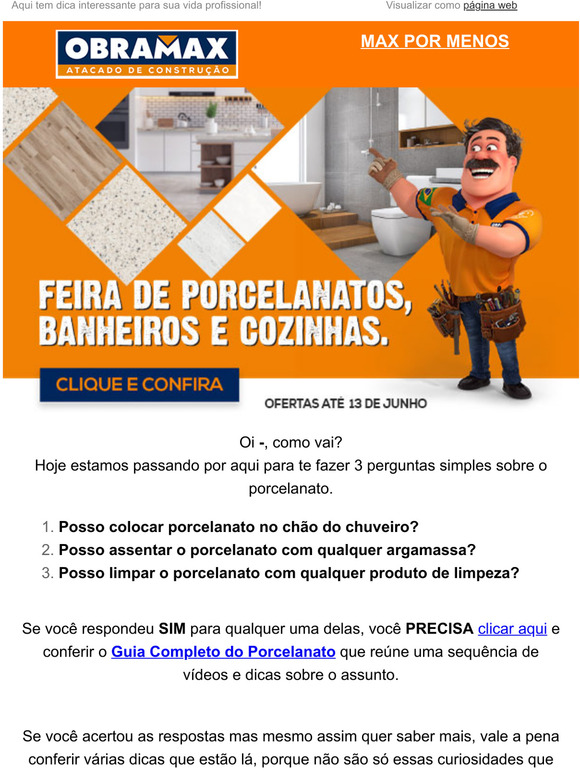 Obramax CPA Tudo Que Voc Precisa Saber Sobre Porcelanatos Inclusive