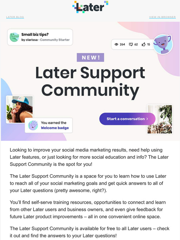 Linkin Bio Introducing Later Support Community Milled