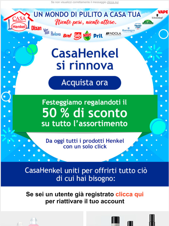 Casa Henkel Ultime Ore Di Sconto Su Tutto L Assortimento Vieni