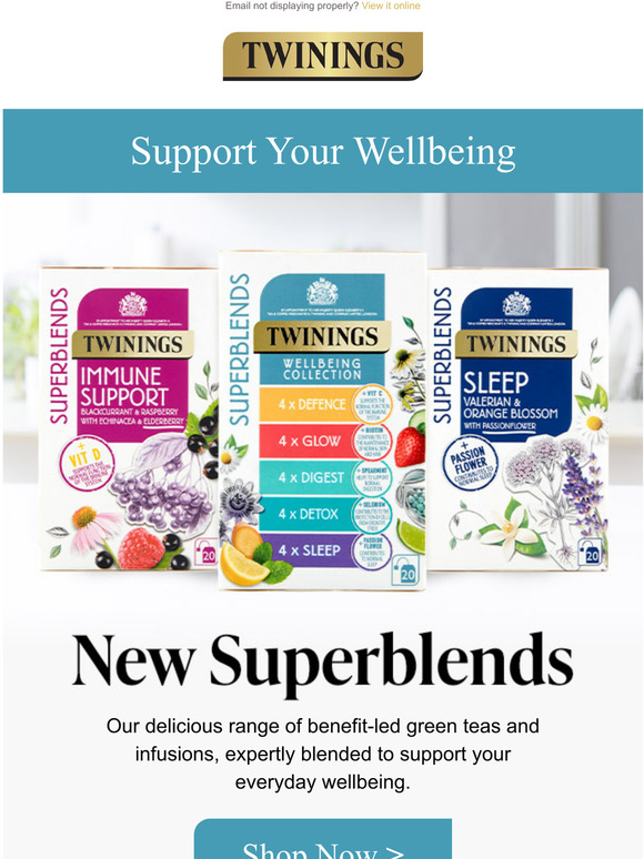 Twinings Teashop Introducing Our New Superblends Wellbeing