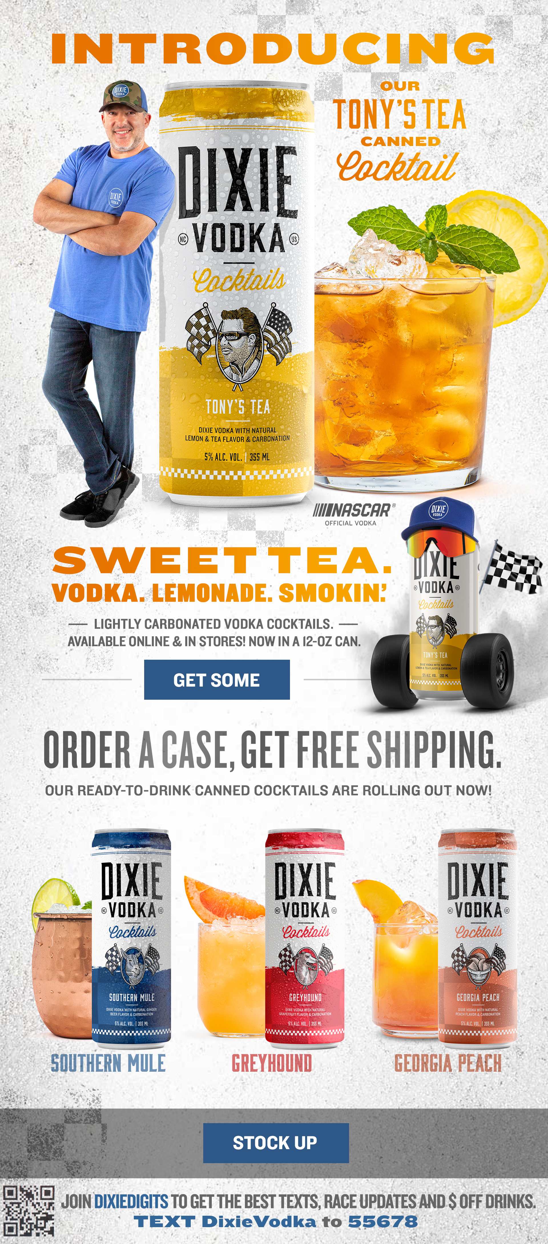 NASCAR Superstore Introducing Dixie Vodka Canned Cocktails Milled