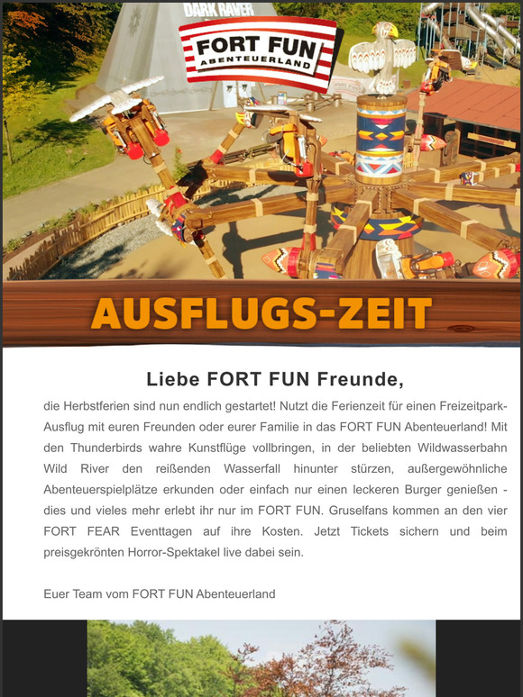 Freizeitpark FORT FUN Abenteuerland Ticket Shop Final Chapter Jetzt