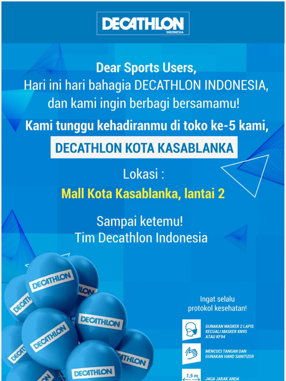 Decathlon Toko Olahraga Terbesar Di Indonesia Kini Hadir Di Mall Kota