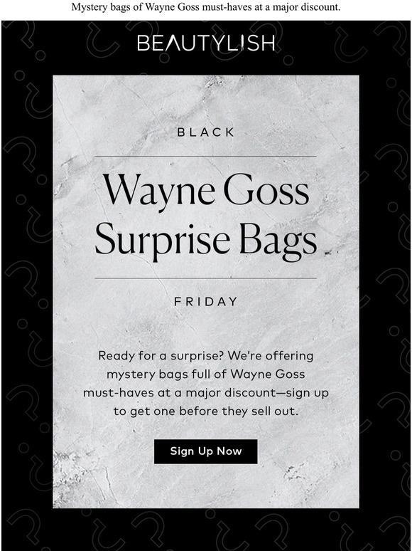 Beautylish Coming Soon Wayne Goss Surprise Bags Milled