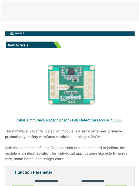 Seeed Development Limited New MmWave Radar Sensor Arrived Check To