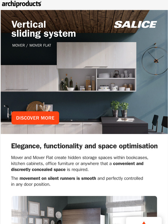 Archiproducts Vertical Sliding System Salice Mover And Mover Flat Milled