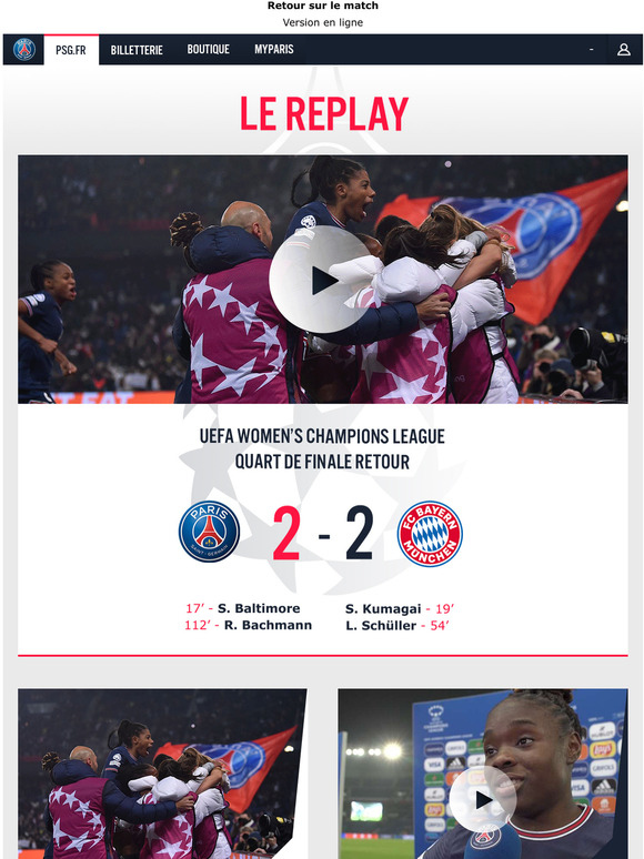 Paris Saint Germain Store Les Parisiennes Filent En Demi Finale Milled