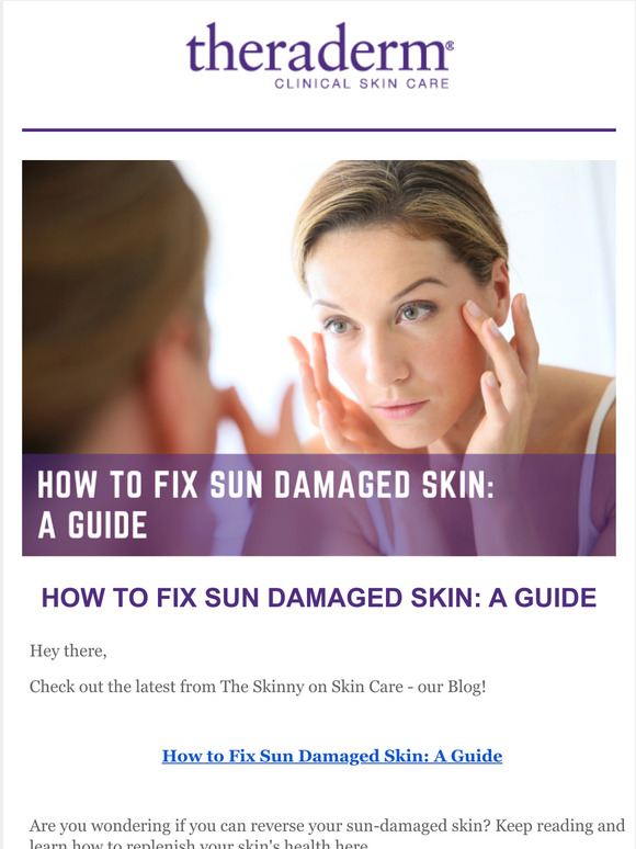 Therapon Skin Health How To Fix Sun Damaged Skin A Guide More From