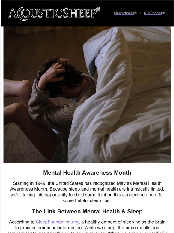 AcousticSheep The Link Between Mental Health Sleep Milled