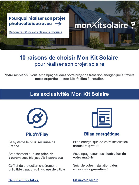 Mon Kit Solaire Pourquoi réaliser son projet photovoltaïque avec Mon