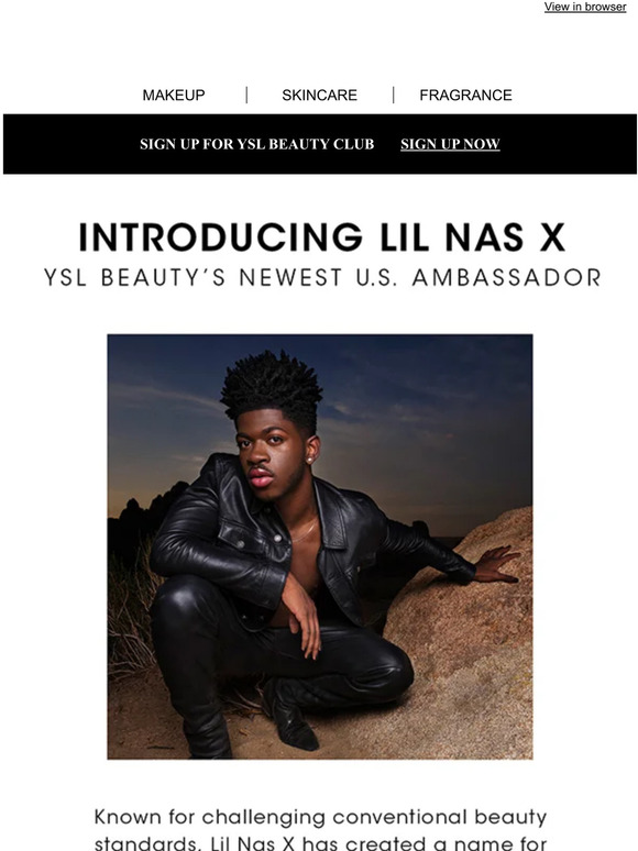 Yves Saint Laurent Beauty Aff UK Introducing Lil Nas X Our Newest U S