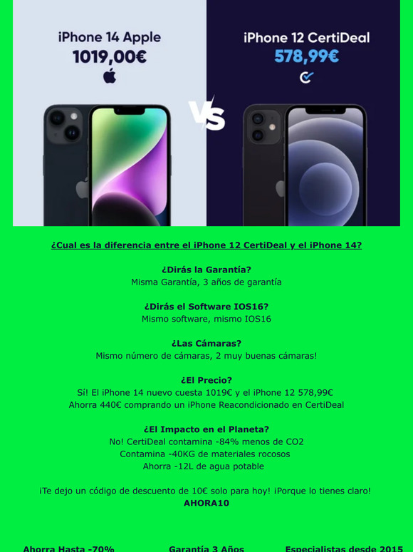 Certideal ES Diferencias Entre IPhone 14 Vs IPhone 12 CertiDeal Milled