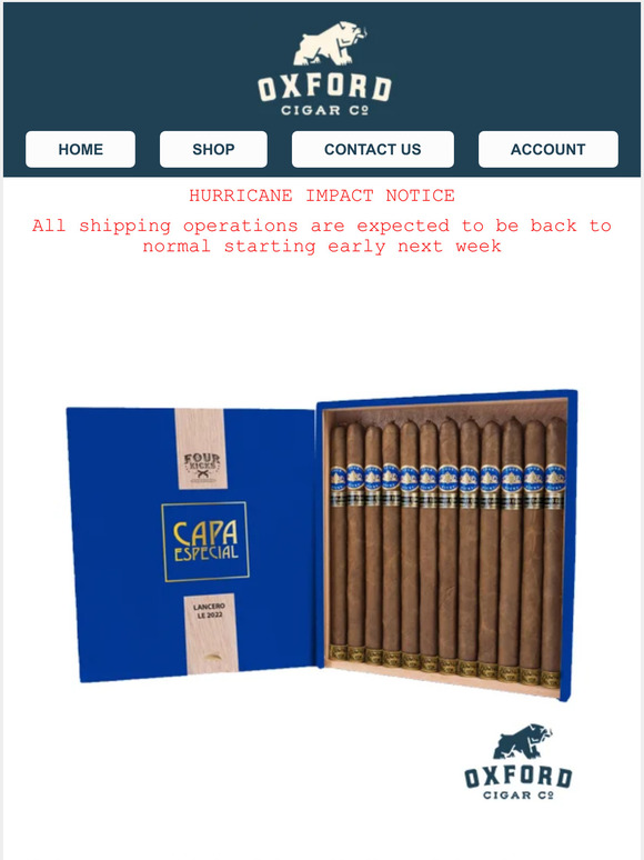 Oxford Cigar Company Four Kicks Capa Especial Lancero Le Pre