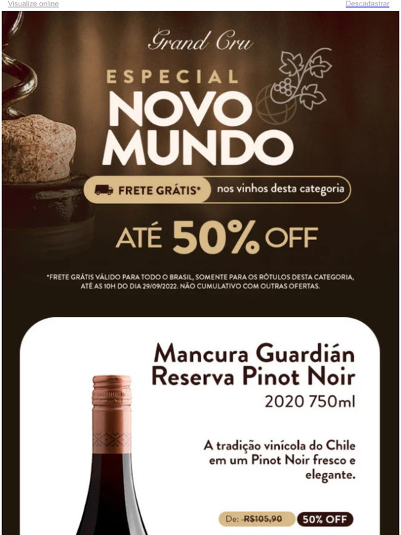 Grand Cru Cpa Pinot Noir Reserva Leyda Reserva E Mais Milled