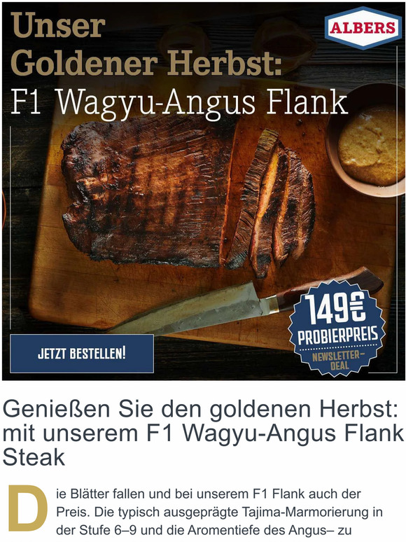 Albers Food Shop De Unser Goldener Herbst F Wagyu Angus Flank Milled