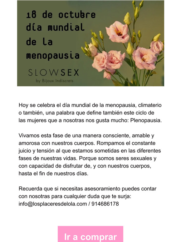 Los Placeres de Lola P Día Mundial de la Menopausia Milled