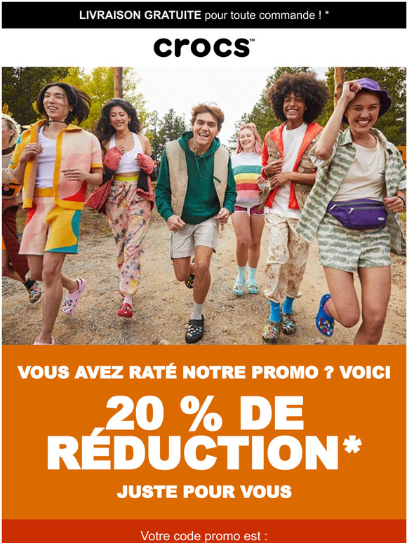 Crocs Faites Vous Plaisir Avec Une Offre Post Promotion De 20 De