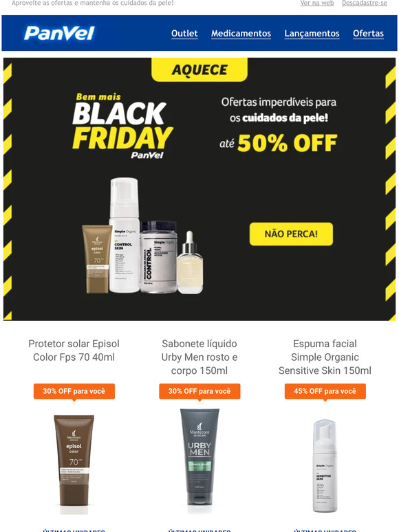 Panvel Farmácias Aquece Black Friday até 50 OFF Milled