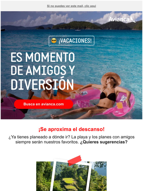 Avianca Eu Amigos Combina Con Vacaciones Milled