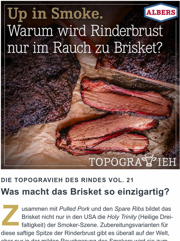 Albers Food Shop De Warum Wird Rinderbrust Nur Im Rauch Zu Brisket