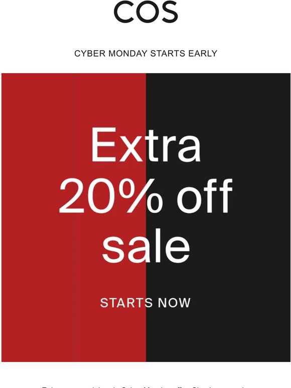 Cos Extra Off Sale Cyber Monday Starts Early Milled