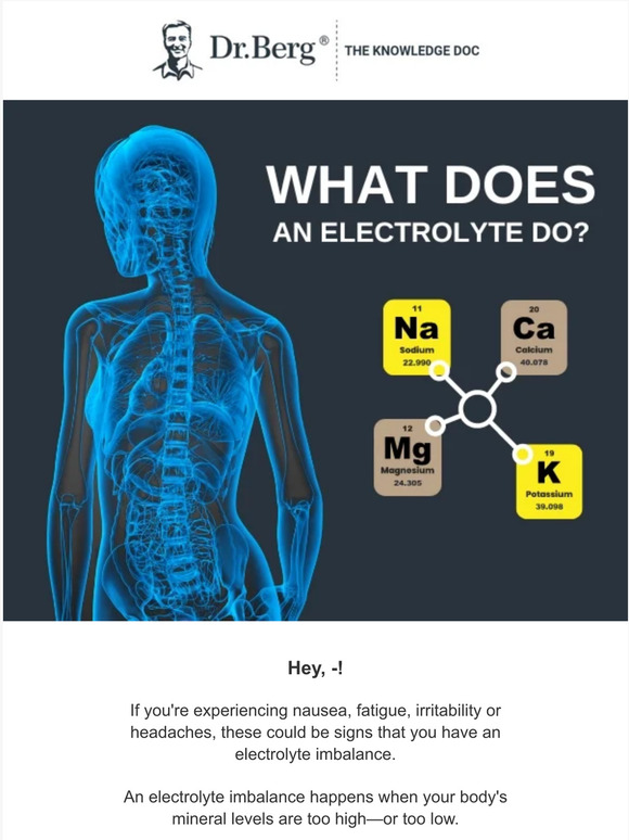 Dr Berg The Importance Of Electrolytes Milled