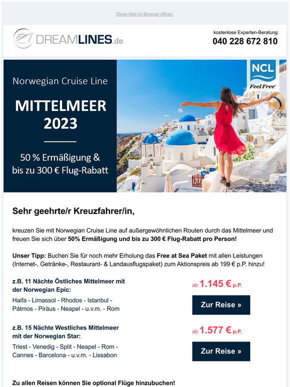 Dreamlines De Kreuzfahrten Suchen Und Buchen Mittelmeer Auf