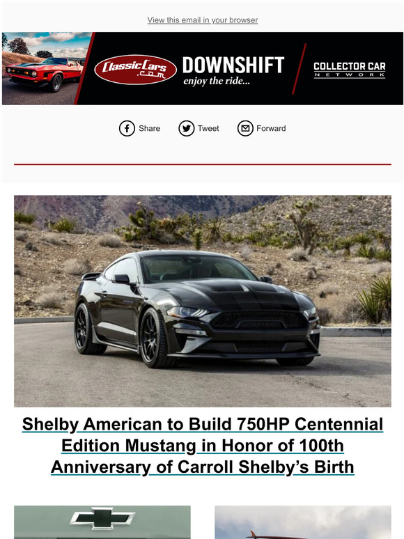 Classiccars Shelby American To Build Hp Centennial Edition Mustang