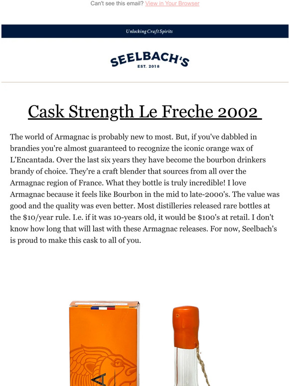 Seelbachs L Encantada Le Freche 2002 Single Cask Bas Armagnac Milled