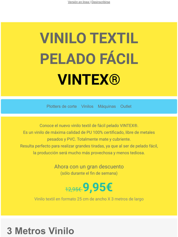 Plotteralia Vinilo textil pelado fácil VINTEX Milled