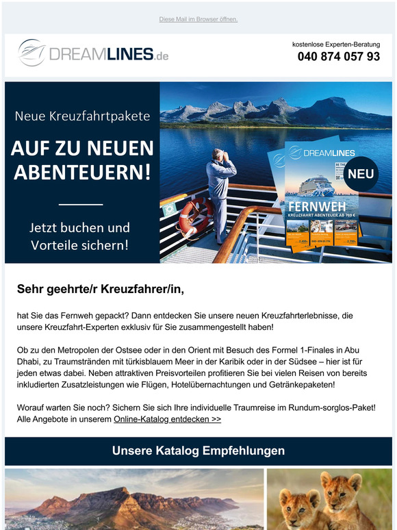 Dreamlines De Kreuzfahrten Suchen Und Buchen Auf Zu Neuen