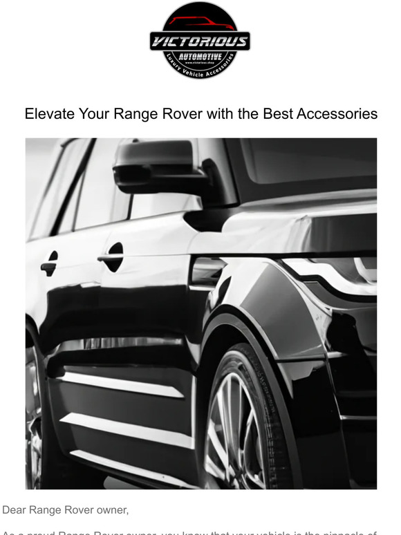 Victorious Network Elevate Your Range Rover With The Best Accessories