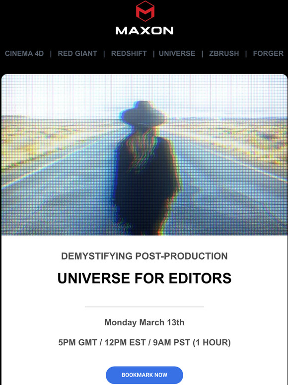 Maxon Free Training Mondays In March Demystifying Post Production