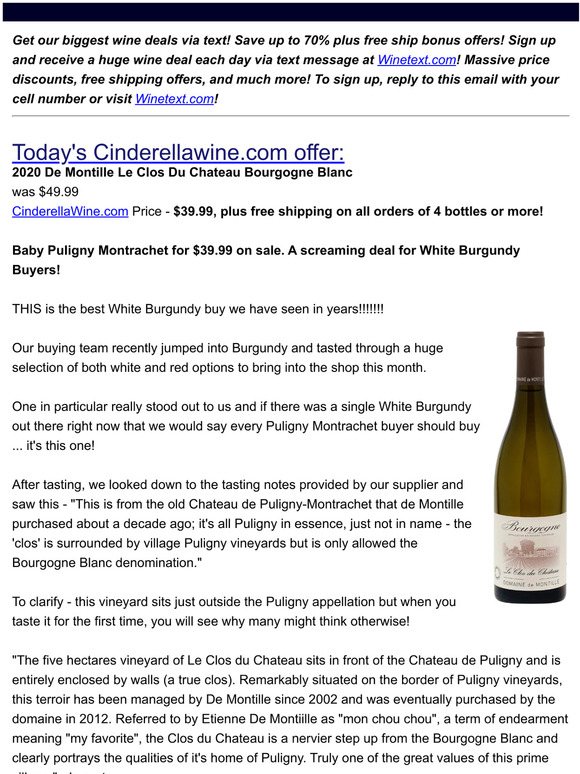 Winelibrary De Montille Le Clos Du Chateau Bourgogne Blanc