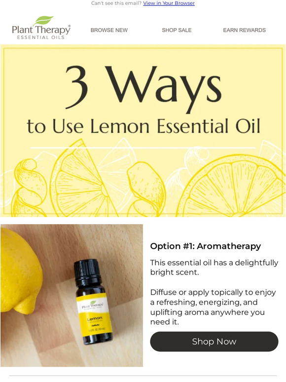 Plant Therapy 3 Ways To Use Lemon Essential Oil Milled