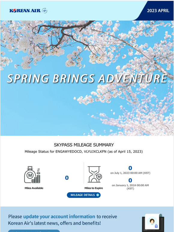 Korean Air Korean Air Your Skypass Insight April Milled