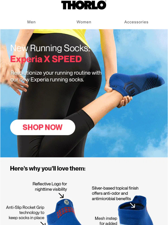 Thorlos Socks New In Experia X Speed Milled