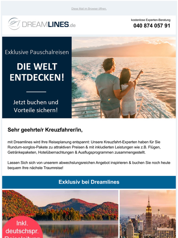 Dreamlines De Kreuzfahrten Suchen Und Buchen Rundum Sorglos Pakete