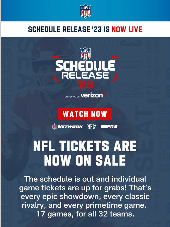 NFL Gamepass Now Available 2023 NFL Schedule And Single Game Tickets