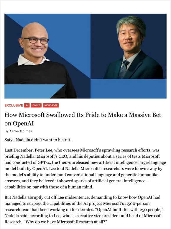 The Information Exclusive How Microsoft Swallowed Its Pride To Make A