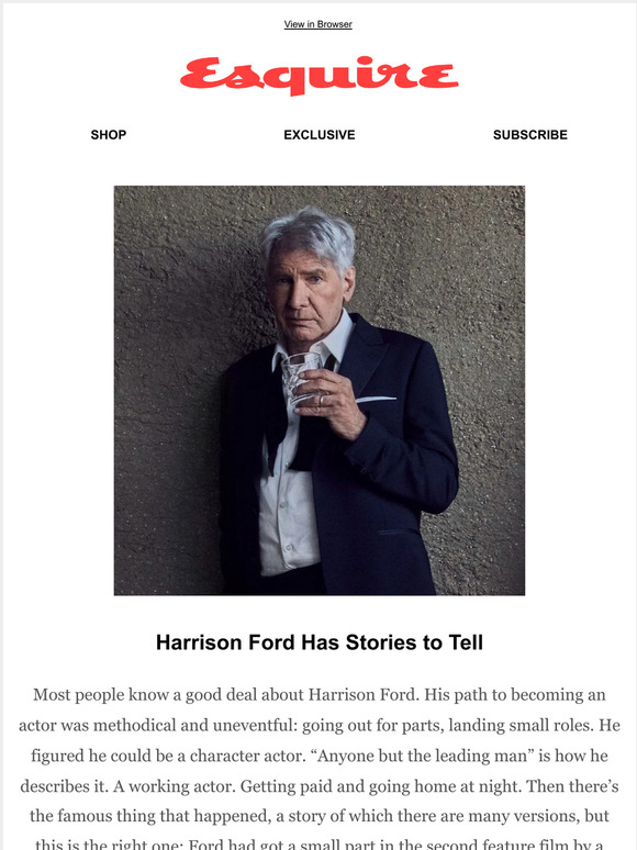 Esquire Harrison Ford Finally Opens Up Milled