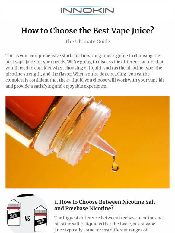 Innokin Technology How To Choose The Best Vape Juice Vaping 101