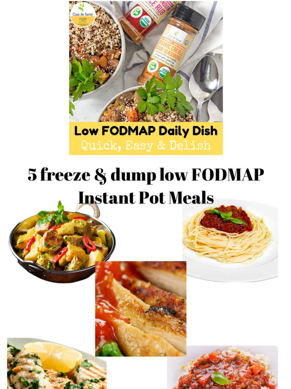 Casa De Sante 5 Freeze Dump Low FODMAP Instant Pot Meals Milled