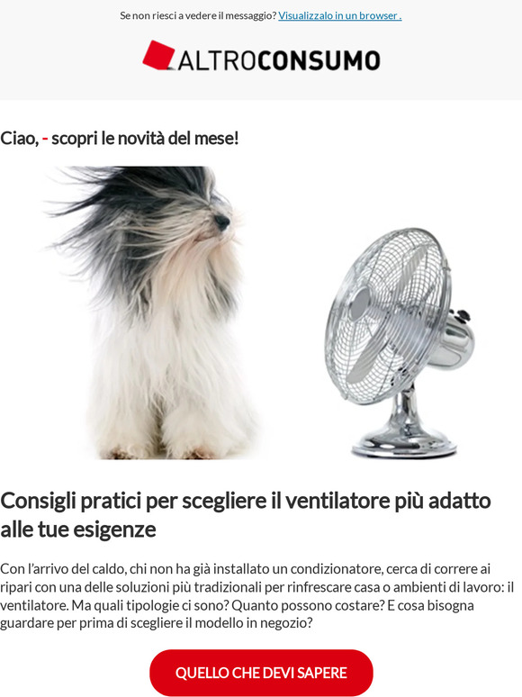 Altroconsumo It Consigli Pratici Per Scegliere Il Ventilatore Pi